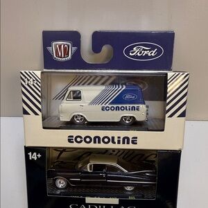 Ford Econoline Die-Cast Toy Van - Blue and White